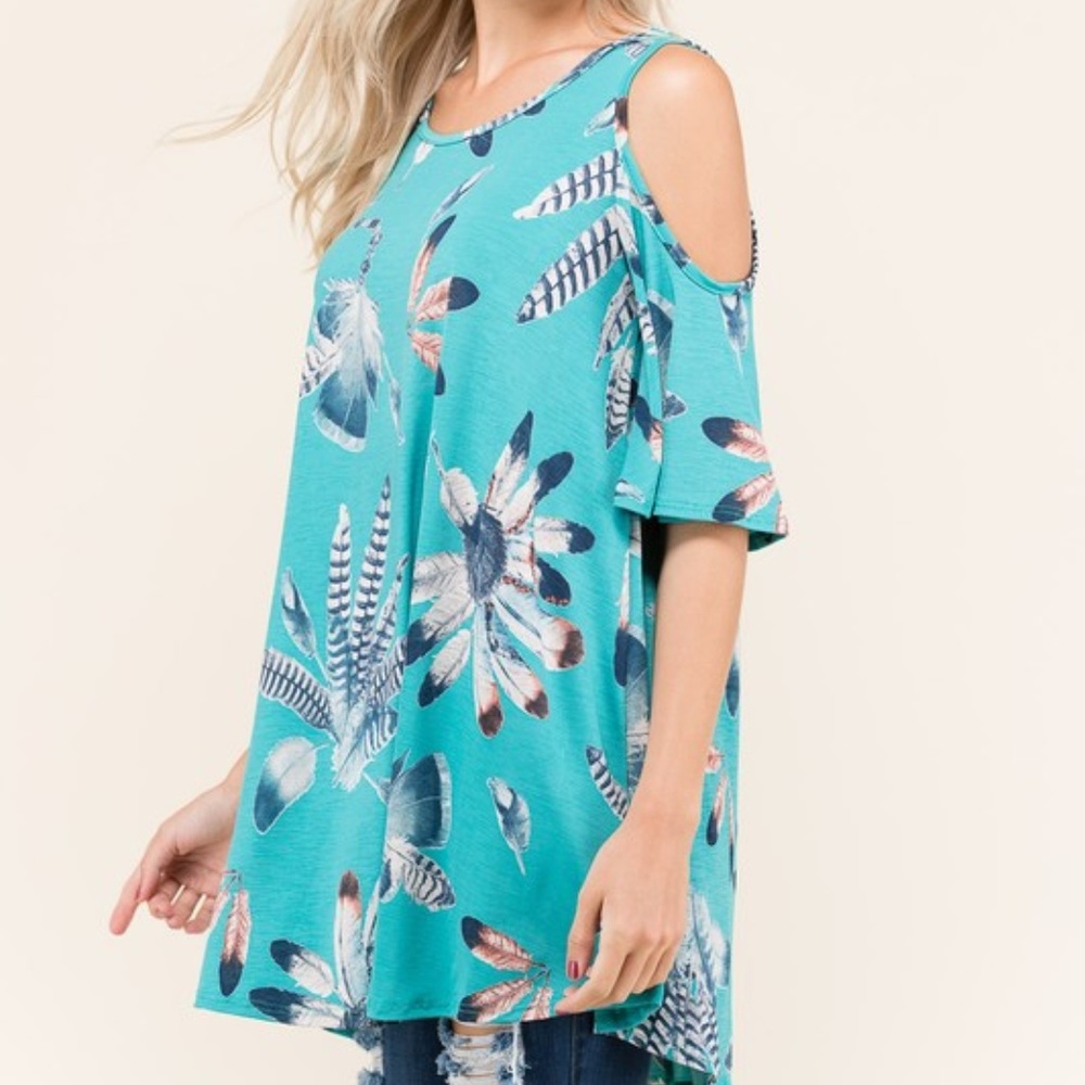 Feather Print Top - Picture 3 of 3